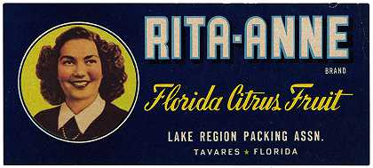“的Rita Anne品牌柑橘标签”