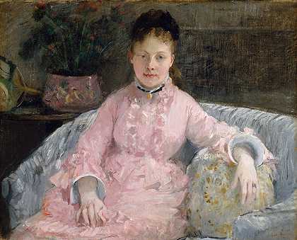 《粉色连衣裙》（阿尔贝蒂·玛格丽特·卡雷，后来的费迪南德·亨利·希姆斯夫人，1854–1935）