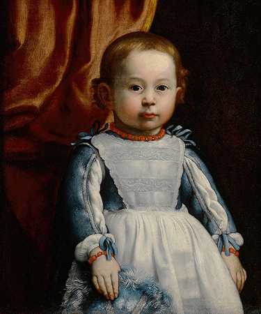 亚历山德罗·马蒂亚·达法尔内塞21个月大的奥古斯托·奇吉王子肖像