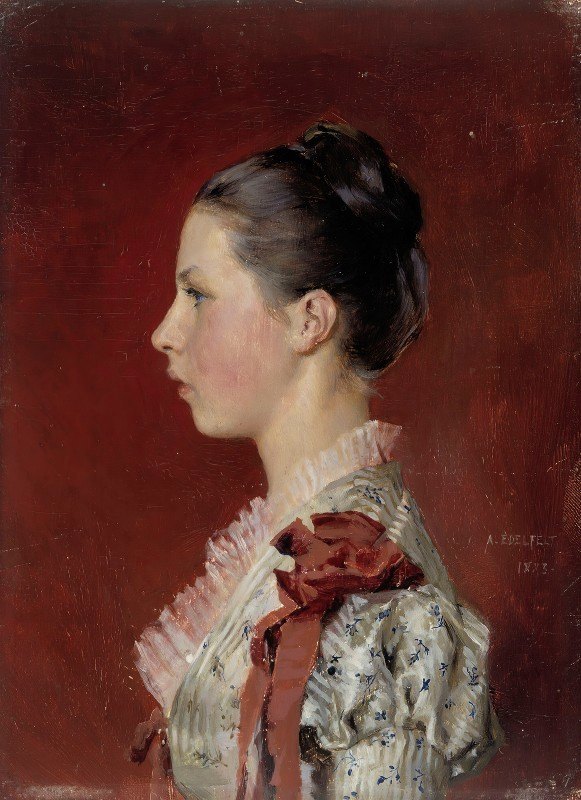 “艺术家姐姐安妮·埃德尔费尔特的肖像”