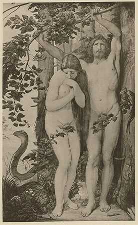 爱德华·冯·斯坦尔的《亚当与夏娃》
