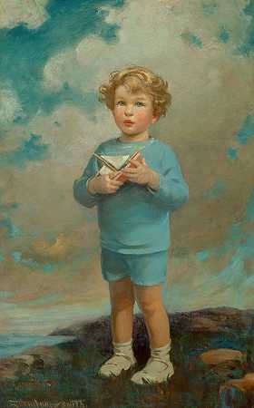 杰西·威尔科克斯·史密斯的《男孩肖像》