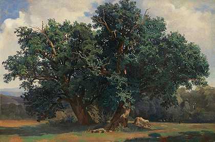 亚历山大·卡拉姆的《橡树风景》