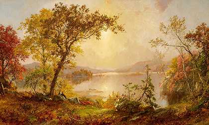 “格林伍德湖，哈德逊河上的秋天”