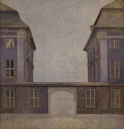 “Vilhelm Hammershøi从St.AnnæStreet看到的亚洲建筑