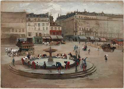 “La lessive，place Pigalle，mars 1871”，作者Isidore Pils