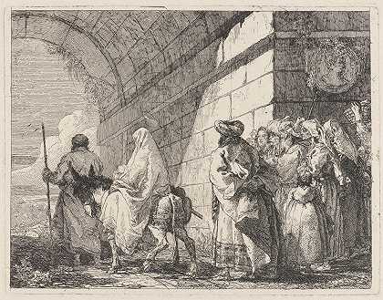 乔瓦尼·多梅尼科·蒂波洛的《神圣家族从城市拱门下走过》
