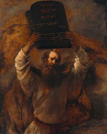 伦勃朗·范·里恩的《摩西砸碎法律碑》
