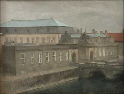 《克里斯蒂安斯堡宫的景色》，《深秋》，维尔海姆·哈默什（Vilhelm Hammershøi）著