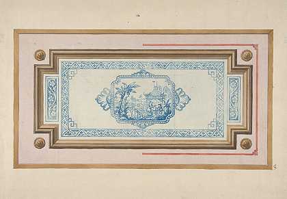 Jules Edmond Charles Lachaise的“中国蓝白设计天花板装饰设计”