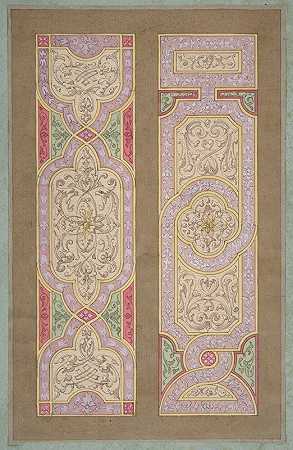 Jules Edmond Charles Lachaise为两块镶板设计