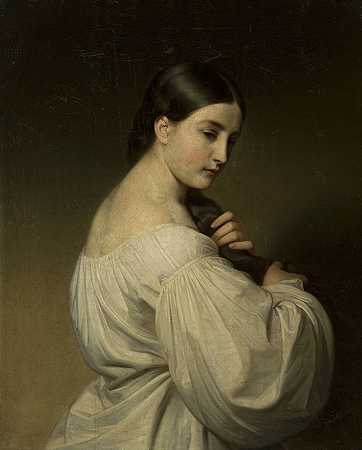 弗里德里希·冯·阿默林的《年轻女子肖像》