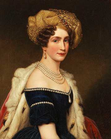 约瑟夫·卡尔·斯蒂勒《巴伐利亚公主奥古斯特·阿玛莉，莱希滕贝格公爵夫人（1788-1851）》