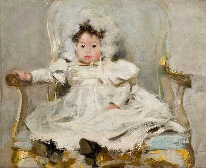 卡洛斯·巴卡·弗洛尔的《白衣女孩肖像》
