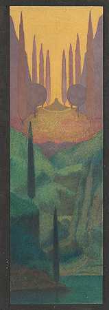 赫伯特·克劳利的《山区风景中的纪念碑》