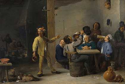 《农民庆祝第十二夜》作者：David Teniers The Younger