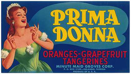 “Prima Donna柑橘标签”