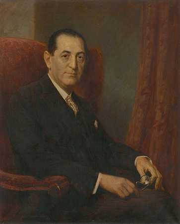Elemír Halász Hradil的《男人的肖像》