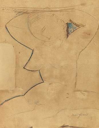 Amedeo Modigliani的“Caryatide au Sein Pointu（尖胸Caryatid）”