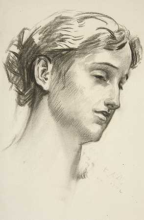 埃德温·奥斯汀·艾比的《年轻女人的肖像》