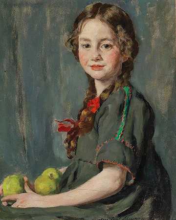 保罗·施罗德的《苹果女孩肖像》