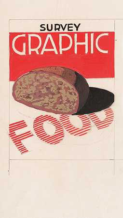 温诺德·赖斯的《Survey Graphic Magazine》“食品”封面平面设计