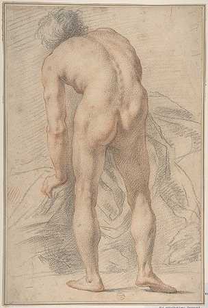 乔瓦尼·达·圣乔瓦尼（Giovanni da San Giovani）的《裸体男性形象，后视图》