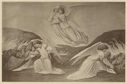 爱德华·冯·施泰因的《天使从炼狱中救赎垂死的灵魂》