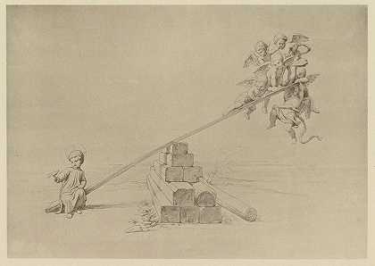 爱德华·冯·斯坦尔的《天秤座上的基督与天使》