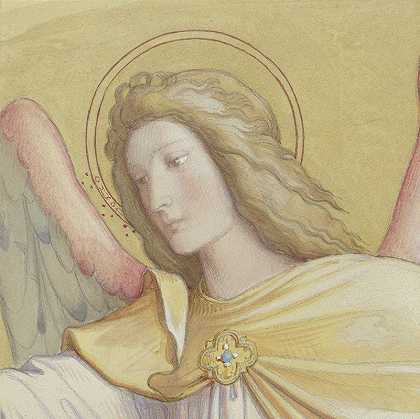 爱德华·冯·斯坦尔的《天使半身像》