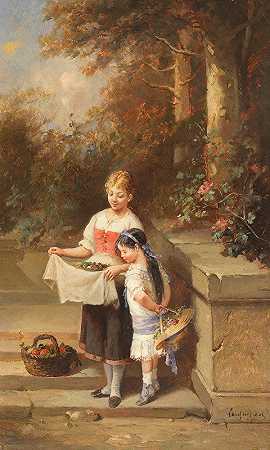 弗朗索瓦·路易·兰凡特·德·梅茨的《从花园回家》
