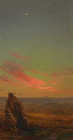 弗雷德里克·埃德温·丘奇的《罗马附近的日落》
