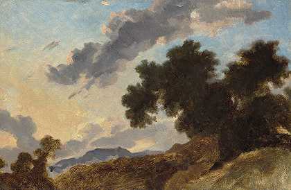 让·奥诺雷·弗拉戈纳尔的《日落时的山景》