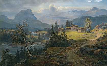 约翰·克里斯蒂安·达尔（Johan Christian Dahl）的《瓦尔德雷斯的伊洛农场视图》