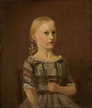 阿马尔杜斯·尼尔森（Amaldus Nielsen）的《艺术家表妹卡特琳·卡姆斯特鲁普夫人的肖像》（12年）