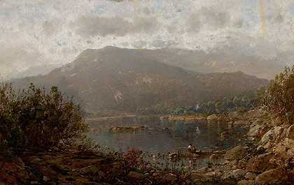 威廉·路易斯·桑塔格的《蓝岭山脉中的山湖》