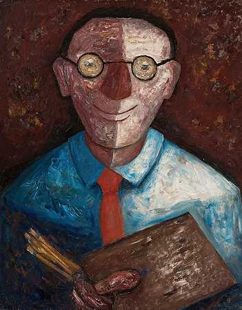 塔德乌什·马科夫斯基的《拿调色板的人的肖像》（雅克·戈特科夫斯基）