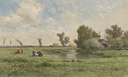 威廉·罗洛夫的《牧场与奶牛》