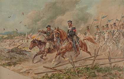1831年，在朱利叶斯·科萨克（Juliusz Kossak）的指导下进行侦察时，第2团的骑兵