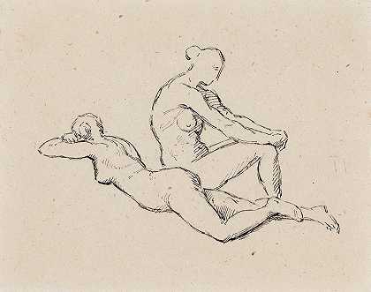 海伦·施杰夫贝克的《两个裸女》