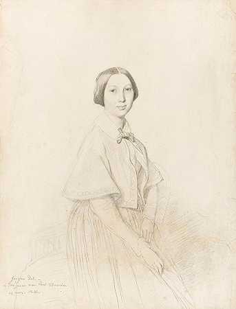 “保罗·梅里斯夫人的肖像，作者：让·奥古斯特·多米尼克·英格尔