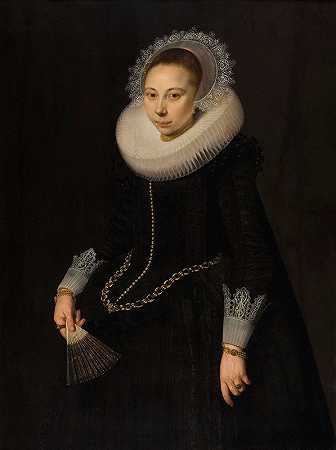 《玛丽亚·奥弗里恩·范·肖特博施肖像（1599-1638）》，科内利斯·范德沃特著