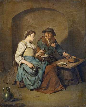 《酒馆场景》（Cornelis Pietersz），开始