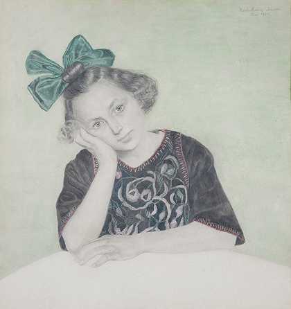 弗朗茨·冯·马施的《女孩的肖像》