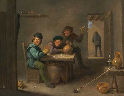 《小酒馆里的农民》作者：David Teniers The Younger