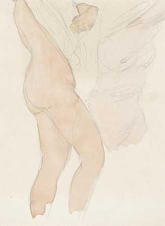 奥古斯特·罗丹（Auguste Rodin）的《两名女性脱掉衬衫的研究报告》