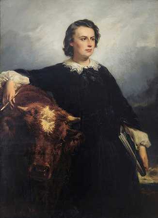 《罗莎·邦赫尔与公牛的肖像》埃杜阿尔德·路易斯·杜布菲著