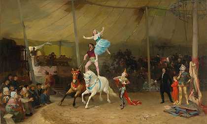 弗雷德里克·阿瑟·布里奇曼的《Un Cirque En Province》（法国的美国马戏团）