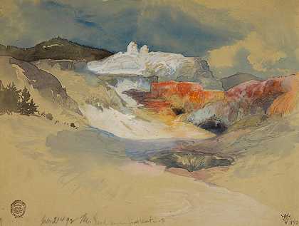 托马斯·莫兰的《黄石，温泉》