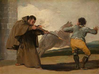 弗朗西斯科·德·戈亚（Francisco de Goya）的《佩德罗修士射杀马拉加托》